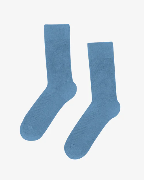 Classic Organic Socks in Seaside Blue