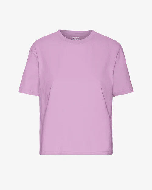 Organic Boxy Crop Tee in Cherry Blossom