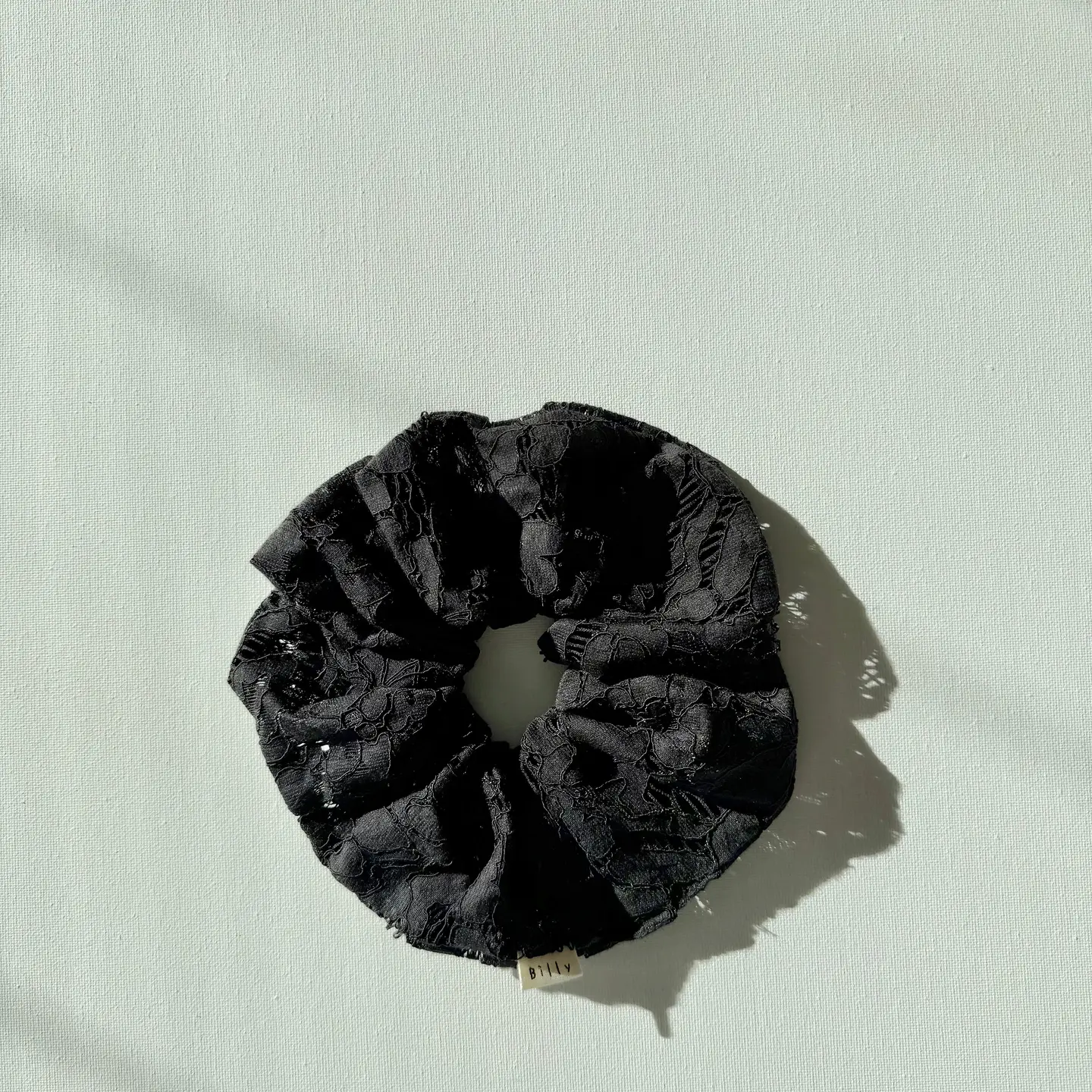 Oversized Lace Scrunchie in Rock