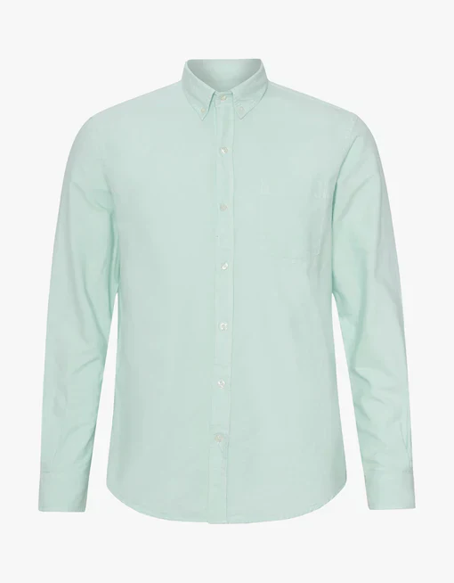 Oversized Organic Button Down Shirt in Light Aqua